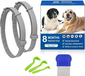 img 4 attached to 🐕 Flea and Tick Control: 2 Pack Adjustable Collar for Dogs, 8-Month Protection, Allergy-Free & Hypoallergenic