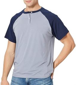 img 3 attached to Men's Clothing - Fashion Summer T-Shirt with Henley Sleeves in Shirts