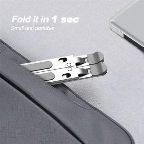 img 2 attached to Adjustable Aluminum Foldable Compatible Laptop（Silver）