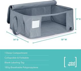 img 2 attached to Mindspace Upgraded Foldable Storage Bag (2 Pack) - Superior Heavy Duty Clothes Organizer with Clear Windows - Perfect for Bedroom, Closet, Dorm - Under Bed Storage Solution - 19 x 14 x 8 Inches, Gray