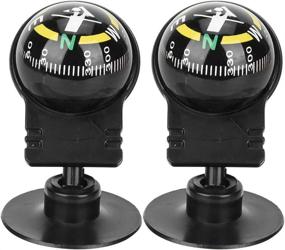 img 4 attached to Vbestlife Portable Vehicle Ball Compass, 2pcs Car Guide Ball with Suction Cup Mini Compass