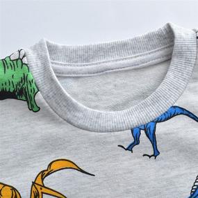 img 2 attached to UnionKK Toddler Cartoon T Shirt Dinosaur Boys' Clothing in Tops, Tees & Shirts