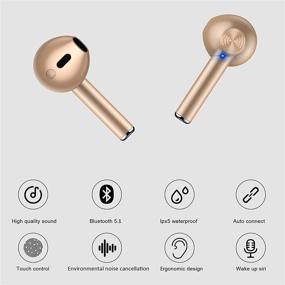 img 1 attached to Беспроводные наушники Bluetooth 5 для мобильных телефонов и аксессуаров