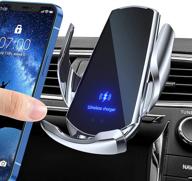 🚗 upgrade your car with the best phone holder: 15w qi wireless charging function, induction auto clip, universal compatibility - compatible with all iphone android phones logo