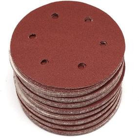 img 3 attached to 🔄 Jiayouy 40 Grit 9 Inch 6 Hole Hook and Loop Sanding Disc - Premium Flocking Sandpaper for Random Orbit Sander (10Pcs)