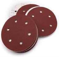 🔄 jiayouy 40 grit 9 inch 6 hole hook and loop sanding disc - premium flocking sandpaper for random orbit sander (10pcs) logo