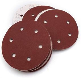 img 4 attached to 🔄 Jiayouy 40 Grit 9 Inch 6 Hole Hook and Loop Sanding Disc - Premium Flocking Sandpaper for Random Orbit Sander (10Pcs)