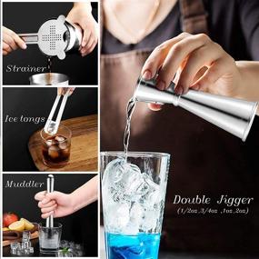 img 2 attached to 🍸 COPLIB 13-Piece Stainless Steel Bartender Kit with Rustproof Cocktail Shaker Set and Stylish Stand