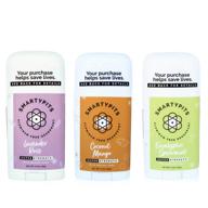 🌿 organic 3 pack deodorant (with baking soda) | paraben and phthalate free | no propylene glycol | cruelty-free | 2.9oz (coconut mango, lavender rose, eucalyptus spearmint) logo