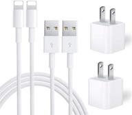 📱 iphone charger set, mfi certified lightning cable and dual usb wall charger, fast charging & data sync cable compatible with iphone 12/11/11 pro/xs/xr/x/8/8plus, travel plug included logo