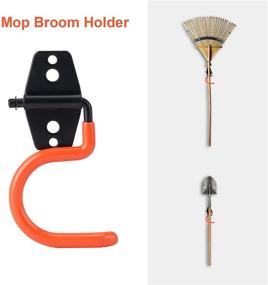 img 3 attached to 🧰 Dorisy 16 Packs Upgraded Garage Hooks Utility Double Heavy Duty with Mop Broom Holders, Wall Mount Hooks, Garage Storage Organization and Tool Hangers for Power & Garden Tools, Ladders, Bikes (Orange)