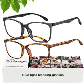 img 4 attached to 👓 TR90 Blue Light Blocking Glasses: Lightweight Eyeglasses for Women & Men - Computer & Screen Protection