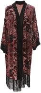 👘 velvet burnout kimono cardigan for women - trendy clothing for women logo