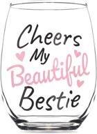 🍷 celebrimo bestie friendship wine glass for women - best friend gifts, birthday-bachelorette & girls weekend gifts - sister gifts for women - sentimental bestfriend gifts 15oz логотип