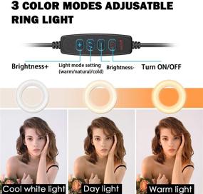 img 3 attached to Youshuo Video Conference Lighting Kit - 3.5 inch Selfie Ring Light Clip on Laptop Monitor with 🎥 Three Dimmable Color Options for Enhanced Live Streaming, Zoom Meeting, Webcam, Live Broadcast, Makeup, TikTok, and YouTube Video Performance.