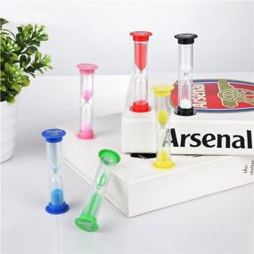 img 2 attached to ⏳ DSmile Plastic Sand Timer - Set of 6 Colorful Sandglass Hourglass Sand Clock Timers - 30sec, 1min, 2mins, 3mins, 5mins, 10mins