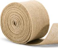 🎀 humphrey's craft 3 inch natural burlap fabric ribbon - 10 yards: perfect for crafts, gift wrapping, christmas decor, succulents, chairs, and dining tables logo