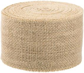 img 2 attached to 🎀 Humphrey's Craft 3 Inch Natural Burlap Fabric Ribbon - 10 Yards: Perfect for Crafts, Gift Wrapping, Christmas Decor, Succulents, Chairs, and Dining Tables