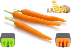 img 3 attached to 🥕 Durable Palm Vegetable Peeler Set - McoMce 2 PCS Sharp Blade Finger Potato Peelers with Comfortable Rubber Finger Grip for Pumpkin, Carrot, Cucumber, Potato and More