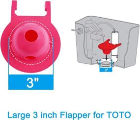 img 3 attached to High-Performing 3-Inch Toilet Flapper Replacement - Compatible with TOTO Flapper Models G-Max, THU138S, THU175S, and THU331S - Superior Seal and Effortless Installation - Pack of 2