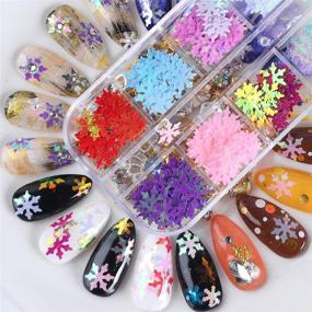 img 2 attached to Snowflake Christmas Snowflakes Holographic Decoration Foot, Hand & Nail Care