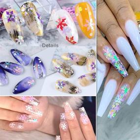 img 1 attached to Snowflake Christmas Snowflakes Holographic Decoration Foot, Hand & Nail Care
