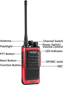 img 2 attached to 💼 Highly Efficient Arcshell Rechargeable Long Range Two-Way Radios: 2 Pack Walkie Talkies with Earpiece, Li-ion Battery, and Charger