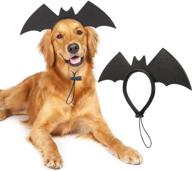 🦇 rypet dog bat costume: halloween dog costumes for medium and large dogs - bat wings headband included логотип