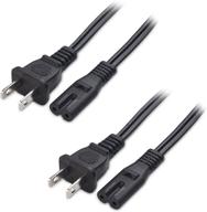 🔌 cable matters 2 pack 10 ft tv power cord - ul listed ac power cord compatible with samsung lg sony insignia tcl sharp toshiba hisense tv ps4 ps5, non polarized (nema 1-15p to iec c7) logo