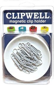img 1 attached to 📎 Streamlined White Clipwell Magnetic Paper Clip Holder: Organize Your Desk in Style!