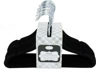 👔 premium 25 pack black velvet hangers - home expressions children's ultra thin logo