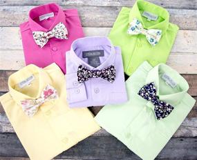 img 1 attached to 🎀 Blush Floral Small Boys' Accessories - Bow Ties by Spring Notion