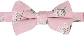 img 3 attached to 🎀 Blush Floral Small Boys' Accessories - Bow Ties by Spring Notion