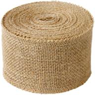 🎀 laribbons 3" wide burlap fabric craft ribbon 10 yards, 01 tan - natural and versatile diy supplies logo