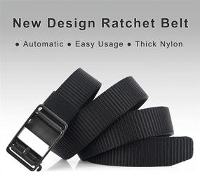 img 2 attached to Ratchet Military Automatic Buckle Belt for Men's Accessories - The Perfect Accessory