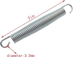 img 3 attached to High Tensile Heavy Duty Galvanized Steel Trampoline Springs Set of 12 - Vincilee 7 inches Replacement Springs