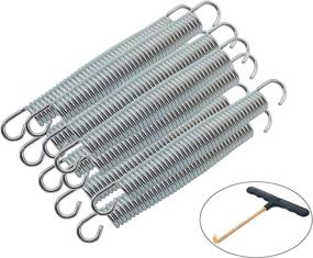 img 4 attached to High Tensile Heavy Duty Galvanized Steel Trampoline Springs Set of 12 - Vincilee 7 inches Replacement Springs