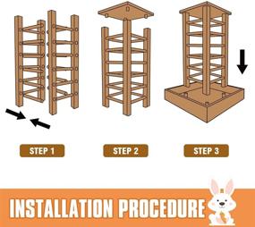 img 1 attached to 🐇 Natural Wooden Hay Feeder Rack for Rabbits, Guinea Pigs, Chinchillas, and Hamsters - Pet-Self Feeding Solution to Minimize Waste, Glue-Free and Nailless Design
