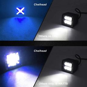 img 3 attached to 🚗 Фары Chelhead 2x2 Led Pod: Водонепроницаемые Кубы 20W 2400LM Спот-свет для грузовиков, внедорожников, квадроциклов, джипов и мотоциклов