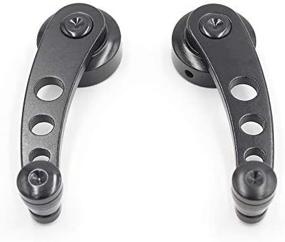 img 2 attached to Upgraded Black Aluminum Alloy 2Pcs Universal Car Window Handle Winder Riser Replacement Crank Riser Window Handles
