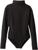 long sleeve leotard with snaps 👧 for girls by capezio's team basic turtleneck logo