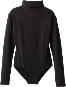 img 2 attached to Long Sleeve Leotard with Snaps 👧 for Girls by Capezio's Team Basic Turtleneck