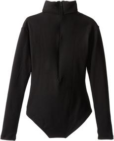 img 1 attached to Long Sleeve Leotard with Snaps 👧 for Girls by Capezio's Team Basic Turtleneck