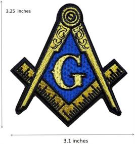 img 2 attached to Freemason Masonic Compass Embroidered Milspec