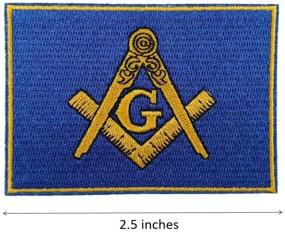 img 1 attached to Freemason Masonic Compass Embroidered Milspec