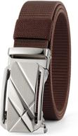 👔 men's accessories - brown 110 webbing ratchet automatic buckle, 35mm wide logo