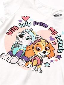 img 1 attached to 🐾 Paw Patrol Little Sleeve Graphic Girls' Tops, Tees & Blouses