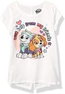 🐾 paw patrol little sleeve graphic girls' tops, tees & blouses logo