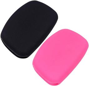 img 1 attached to 4 Buttons Silicone Case Protector Key Fob Cover Smart Car Remote Holder For Hyundai Elantra Sonata Tucson I40 IX35 I45 SMART Key (NOT FLIP KEY) … (1Pcs Black 1Pcs Rose)