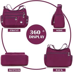 img 2 attached to Multi-Pocket Lightweight Crossbody Bags for Women - Small Nylon Satchel Purses with Adjustable Strap - Messenger Bag for Ladies